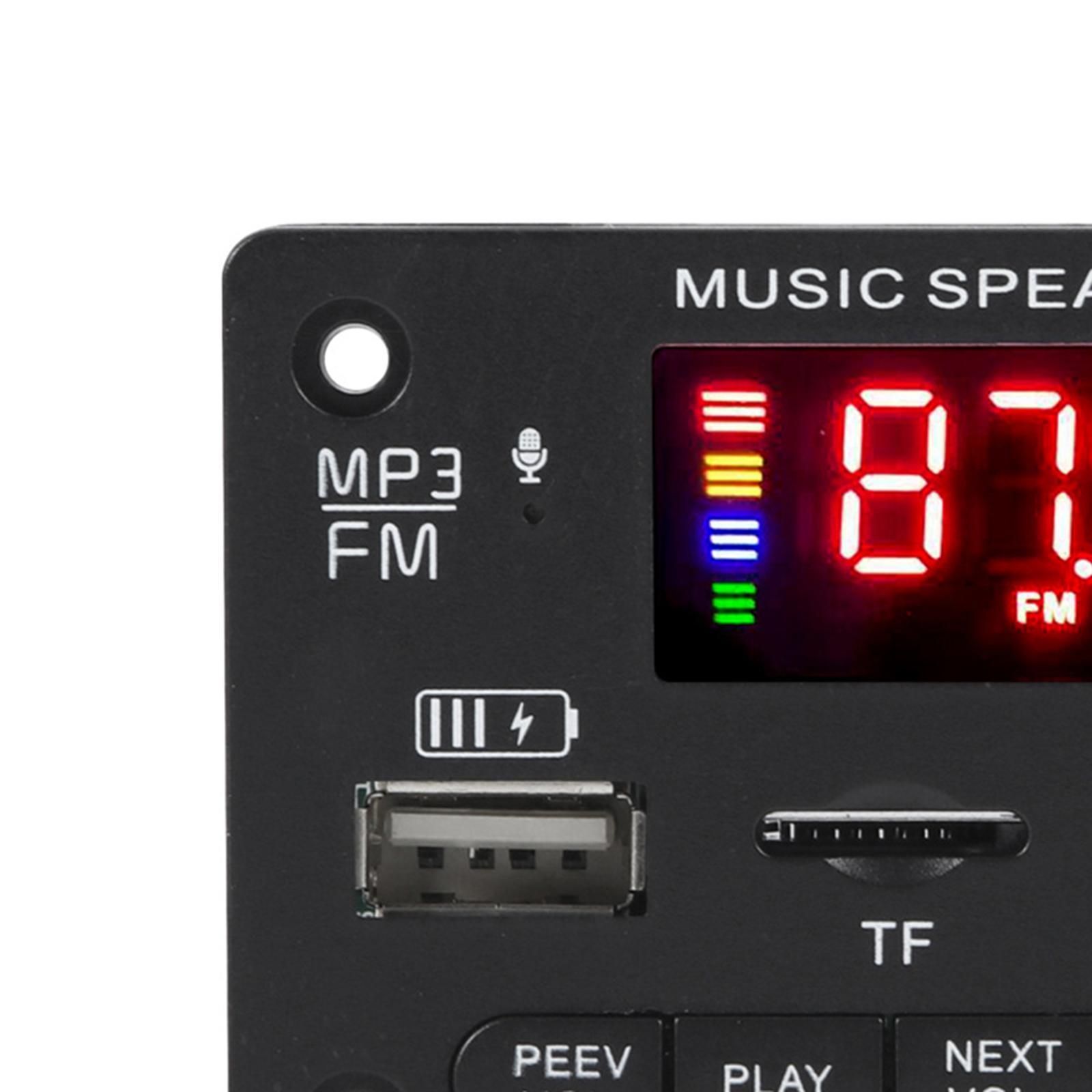 Car Bluetooth MP3 Player  Board Remote Control 12V AUX for Speaker