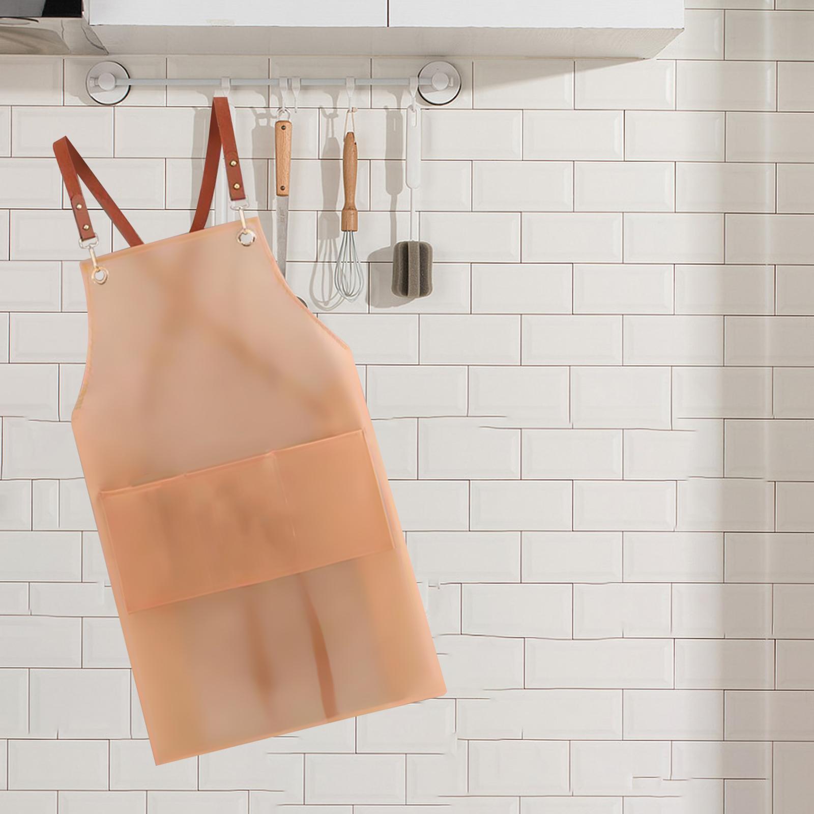 Cooking Apron Chef Apron Gardening Apron Oil Bib Apron for Cosmetology, Coffee Shop Sturdy Adjustable Straps Paint Apron Serving Apron