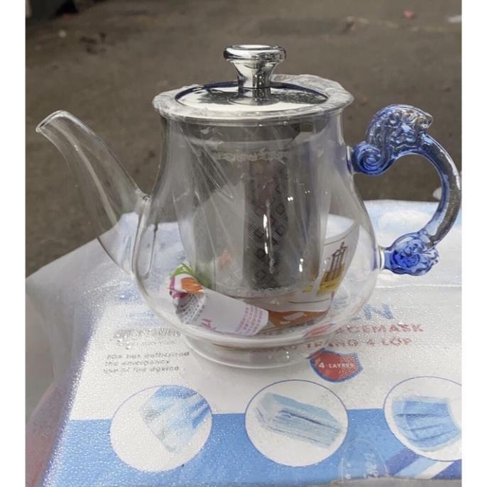 Ấm trà thuỷ tinh có bộ lọc kim loại 400ml BP