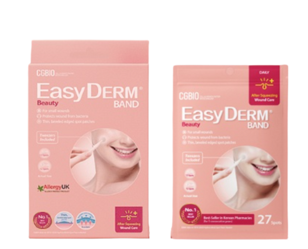 Miếng dán mụn giảm sưng viêm CGBIO EASYDERM BEAUTY - Tặng kèm nhíp gắp tiện dụng