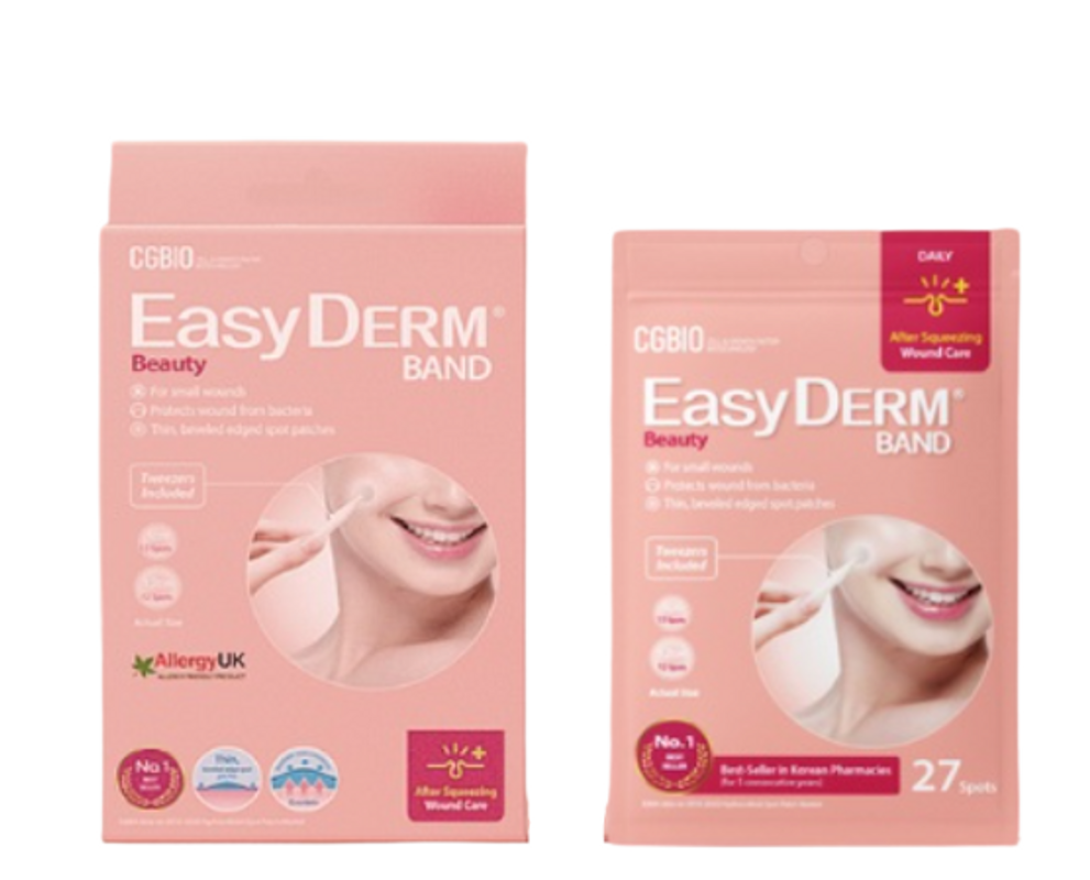 Miếng dán mụn giảm sưng viêm CGBIO EASYDERM BEAUTY (27 miếng) - Tặng kèm nhíp gắp tiện dụng