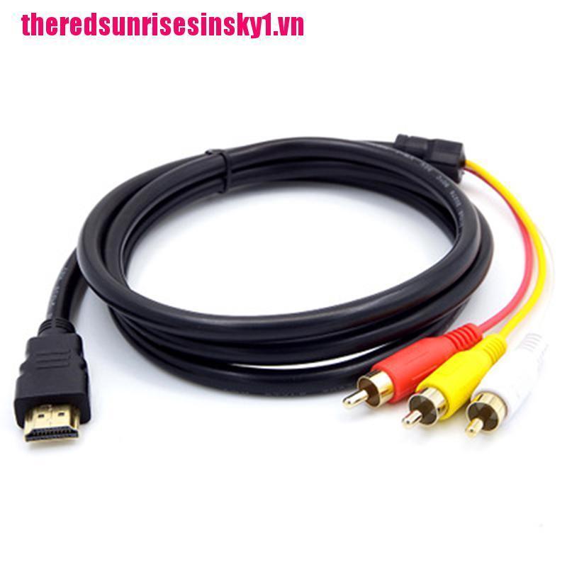 Giắc chuyển đổi từ đầu HDMI sang đầu 3RCA video audio av 1.5m cho 1080p hdtv
