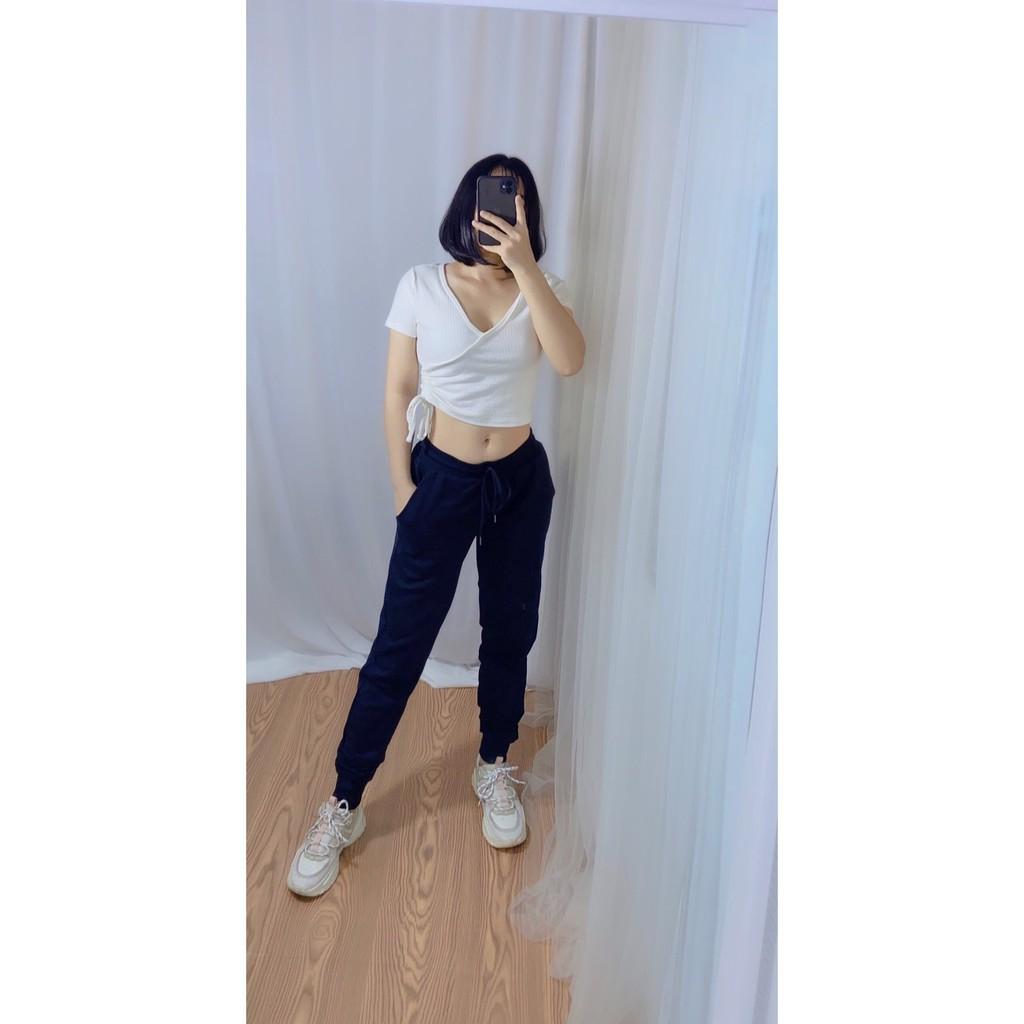 Quần jogger nữ Star Above dư xịn siêu đẹp chất nỉ bông mềm mướt form quần thời trang cá tính XanhHouse
