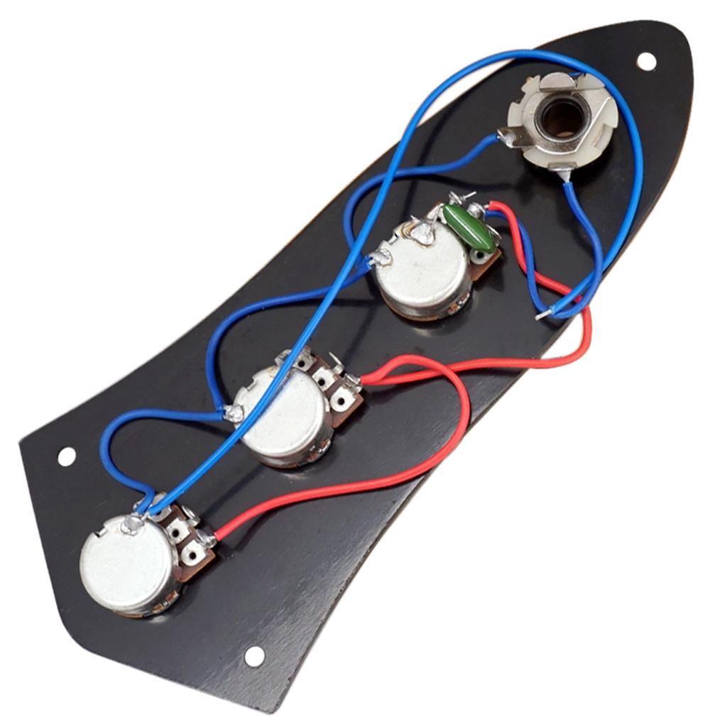 Bass Metal Wired 3 Band Control Circuit Board Plate for JB Jazz Bass Parts
