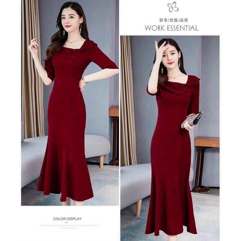 ĐẦM BODY LỆCH VAI ĐÍNH NƠ SANG CHẢNH