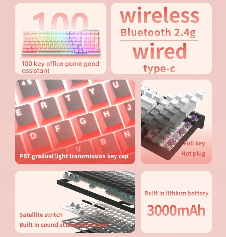 Bàn phím máy tính FL-Esports FL100CPM _Mới, Hàng chính hãng