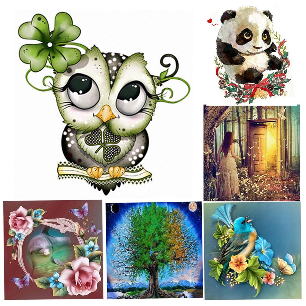 5D Diamond Painting Embroidery Animals Cross Stitch Kit Home Art Decor + Tools accessories