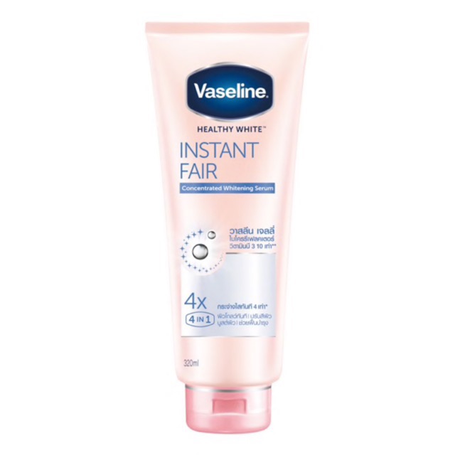 Sữa dưỡng thể trắng da Vaseline Instant Fair 4in1 Thái Lan 320ml - mẫu mới