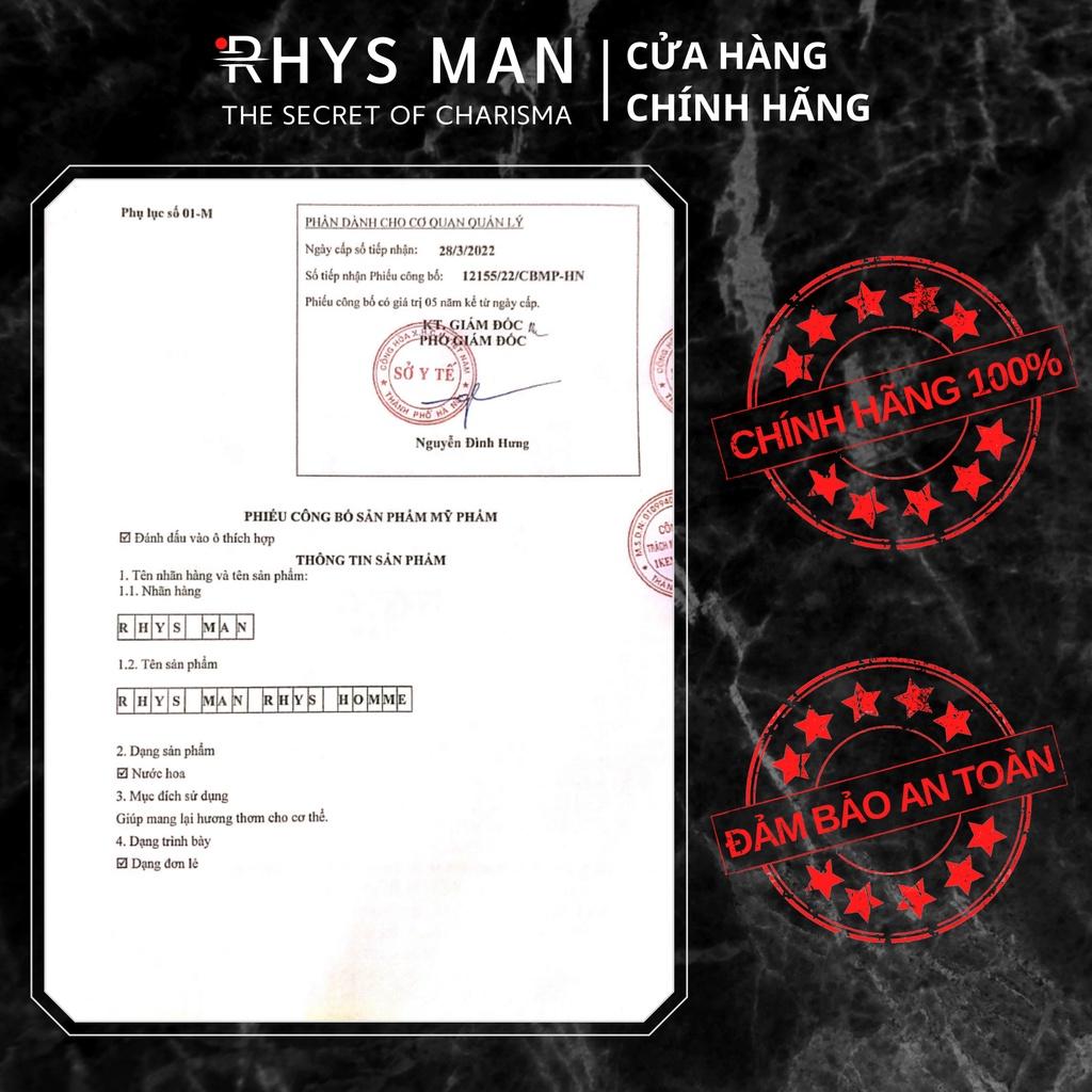 Combo Sữa rửa mặt nam &amp; Sữa tắm gội nam 3 in 1 &amp; Nước hoa nam RHYS MAN - Hàng chính hãng