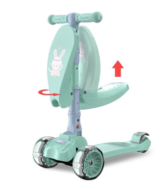 Xe Scooter của Đức tính năng 2 trong 1 có đèn và chong chóng