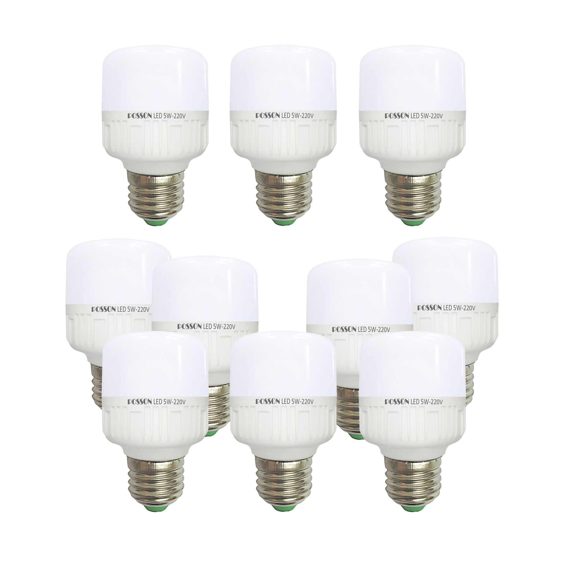 10 Bóng đèn Led trụ 5w tiết kiệm điện sáng trắng-vàng nắng Posson LC-N5-5G