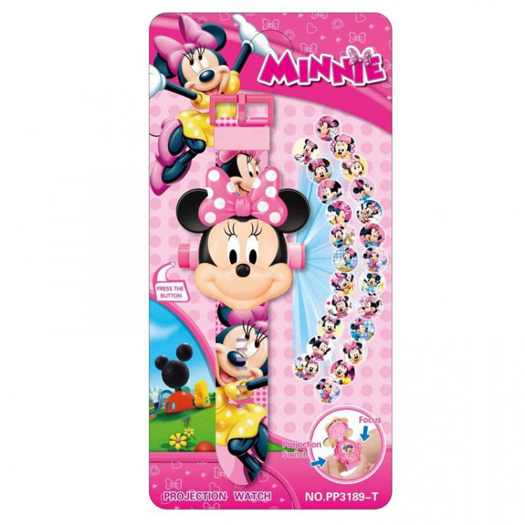 Đồng hồ điện tử chiếu 24 hình 3D Projector Watch Minnie Mouse