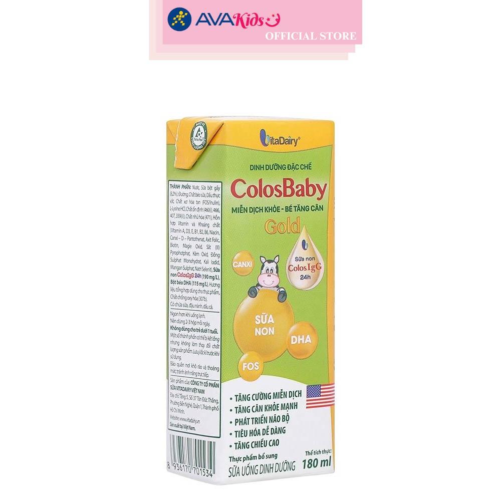 Lốc 4 hộp sữa pha sẵn ColosBaby Gold 180 ml (từ 1 tuổi)