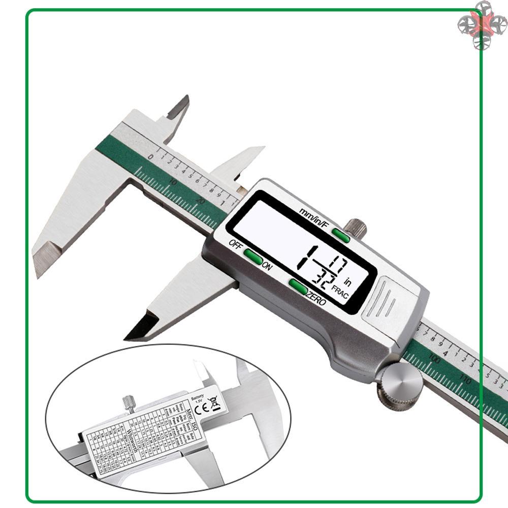 Thước Cặp Điện Tử 0-150mm Có Màn Hình Lcd Chất Liệu Thép Không Gỉ