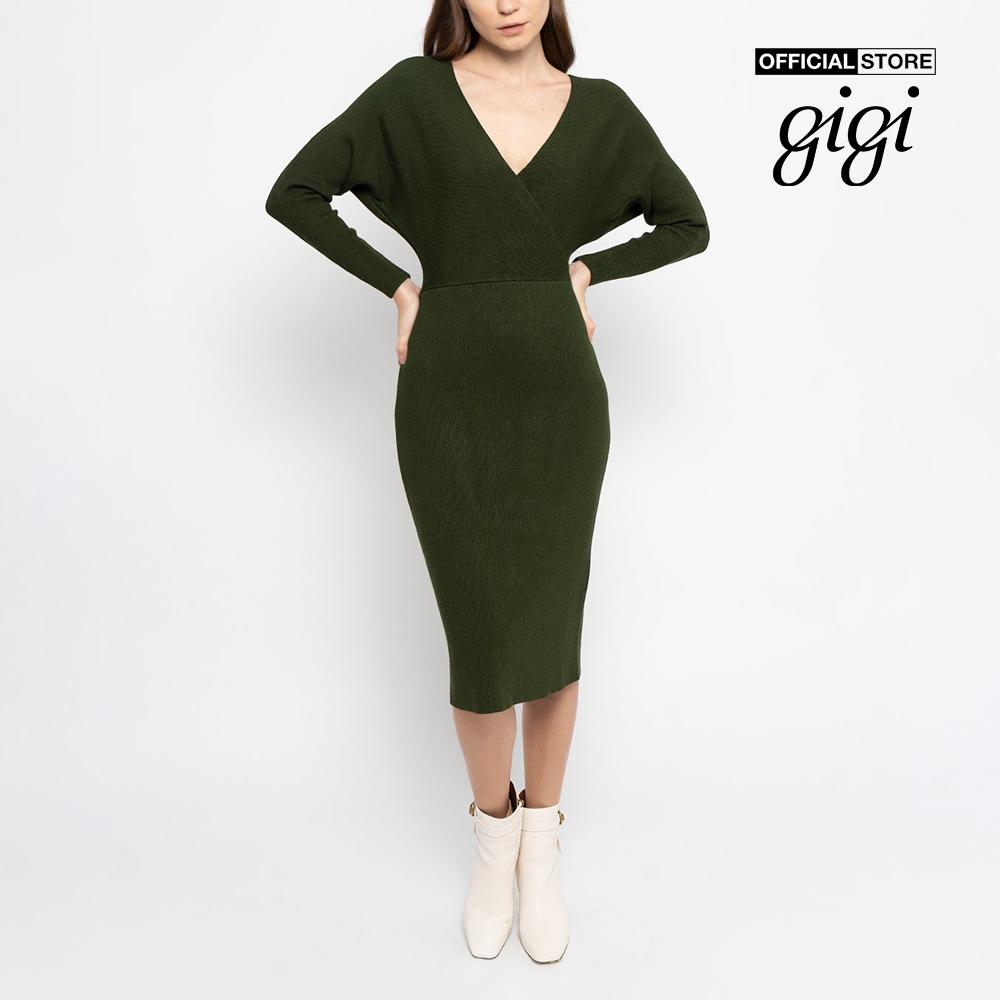 GIGI - Đầm len ôm body tay dài Wrap Bust G2106K202711