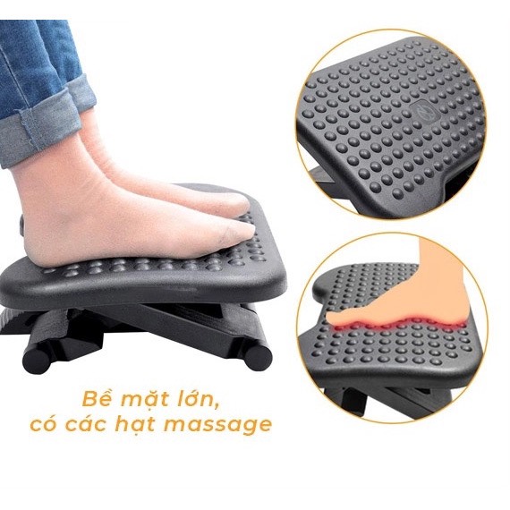Giá Kê Chân Văn Phòng Điều Chỉnh Độ Cao Massage Chân