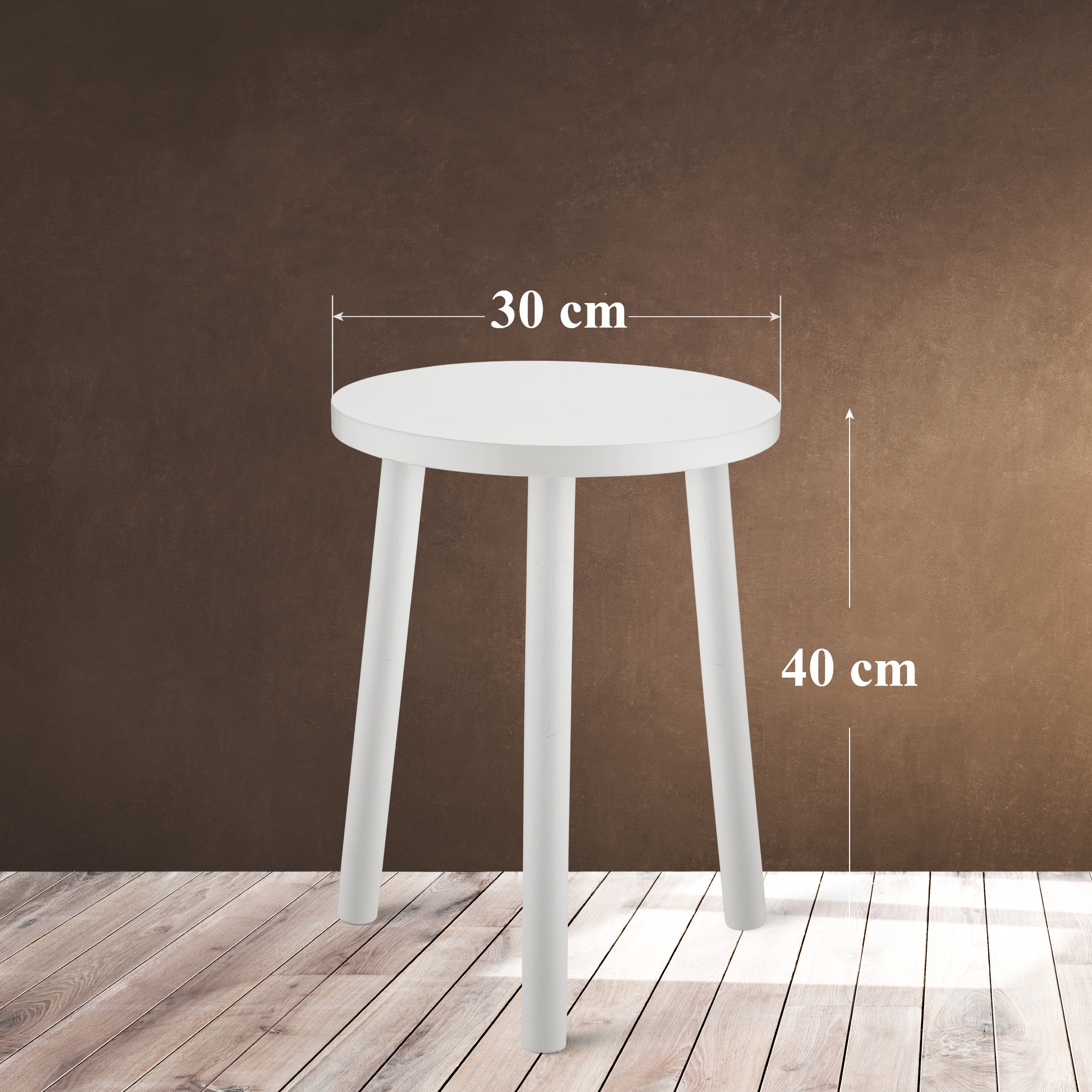 Kệ Giá Tròn Nhỏ Đỡ Chậu Hoa Đôn Gỗ Bàn Trà Bàn Coffee 40x30cm (Không bao gồm chậu cây)