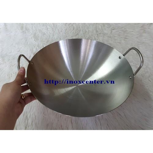 Chảo xào sâu lòng – Chảo inox 2 quai 1 đáy loại lớn / Size 50cm đến 70 cm