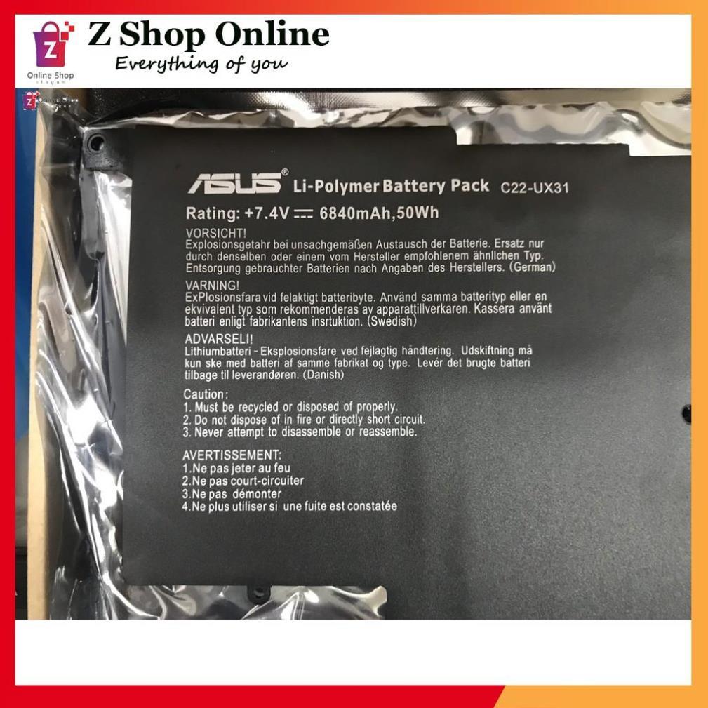 Pin Xịn  Dùng Cho Laptop Asus UX31 UX31A UX31E C21-UX31 C22-UX31 Original