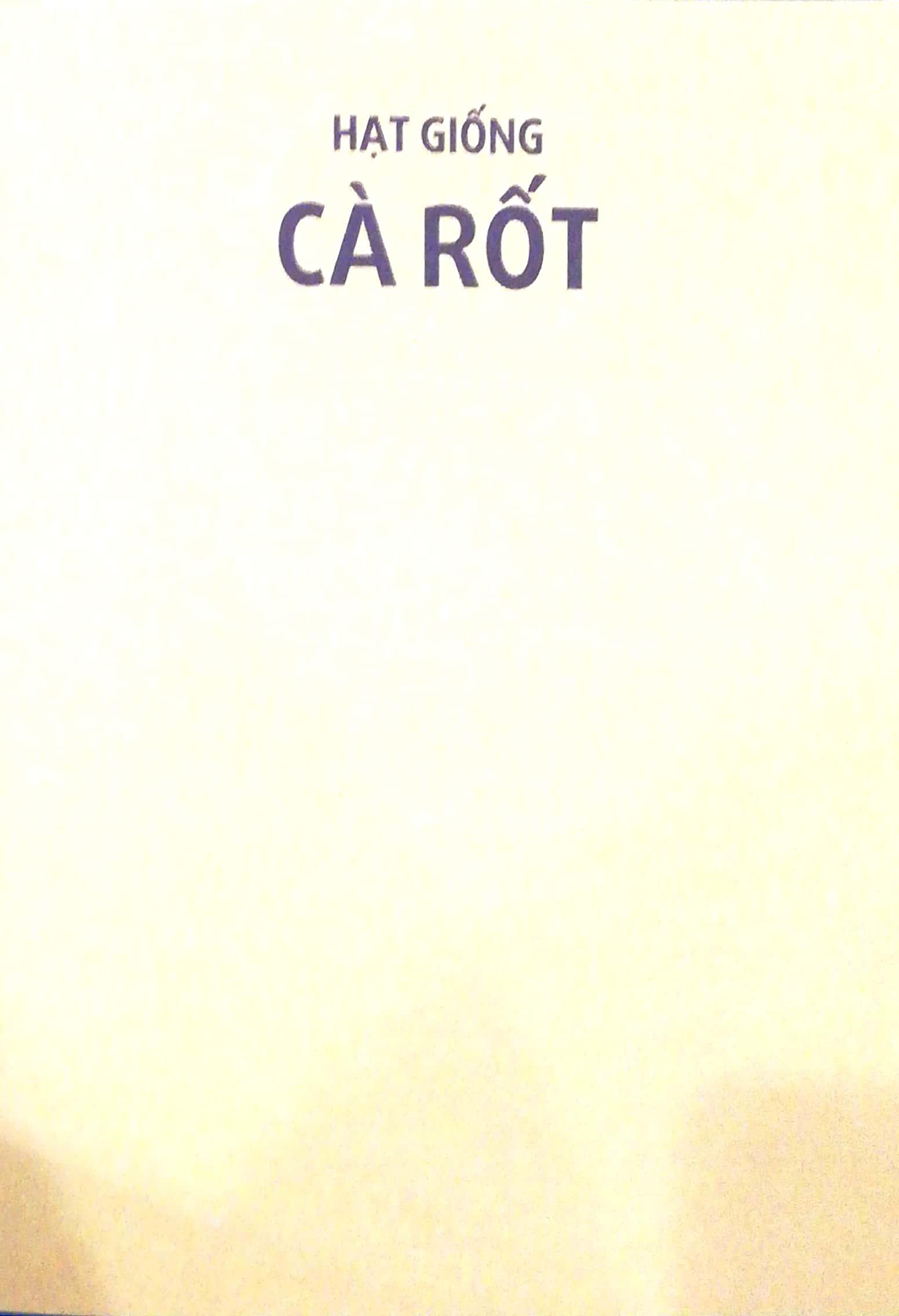 Hạt Giống Cà Rốt