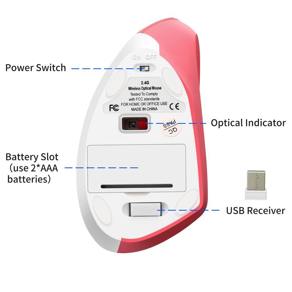 Chuột Không Dây Dạng Đứng 2.4G Thế Hệ Thứ 5