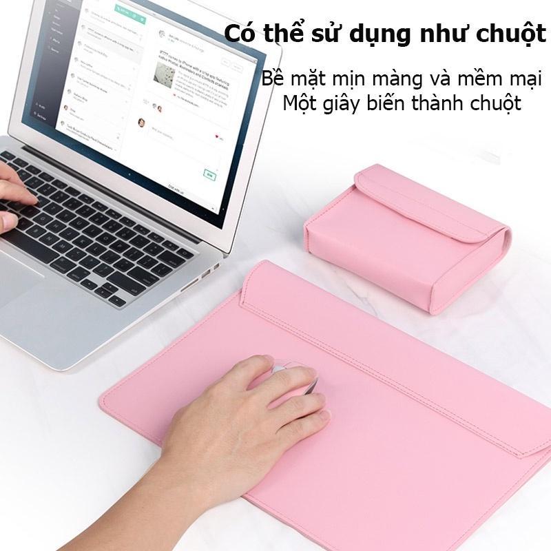 Túi đựng laptop bằng da PU mềm 4 trong 1 thích hợp cho Macbook pro 11 12 13 14 15 16 air 13 inch