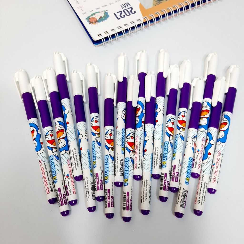 Hộp 20 bút Gel TL Doraemon GEL-012/DO ngòi 0.5mm - Mực tím