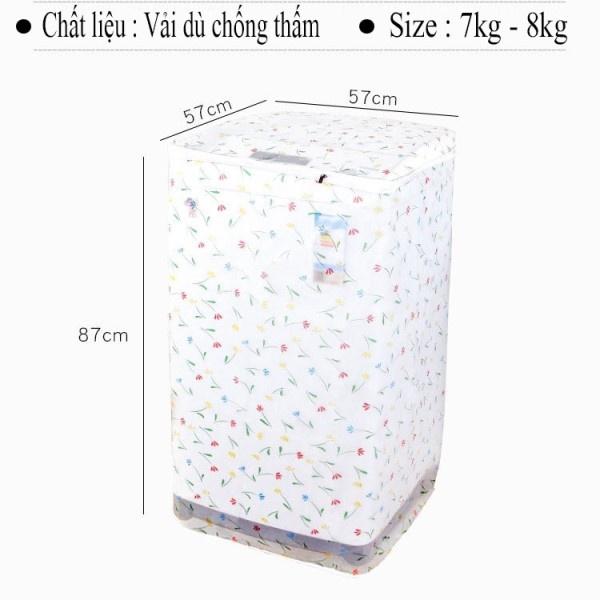 Áo Trùm Máy Giặt Cửa Trên/Cửa Trước Vải Dù Dày Bền 7-15kg