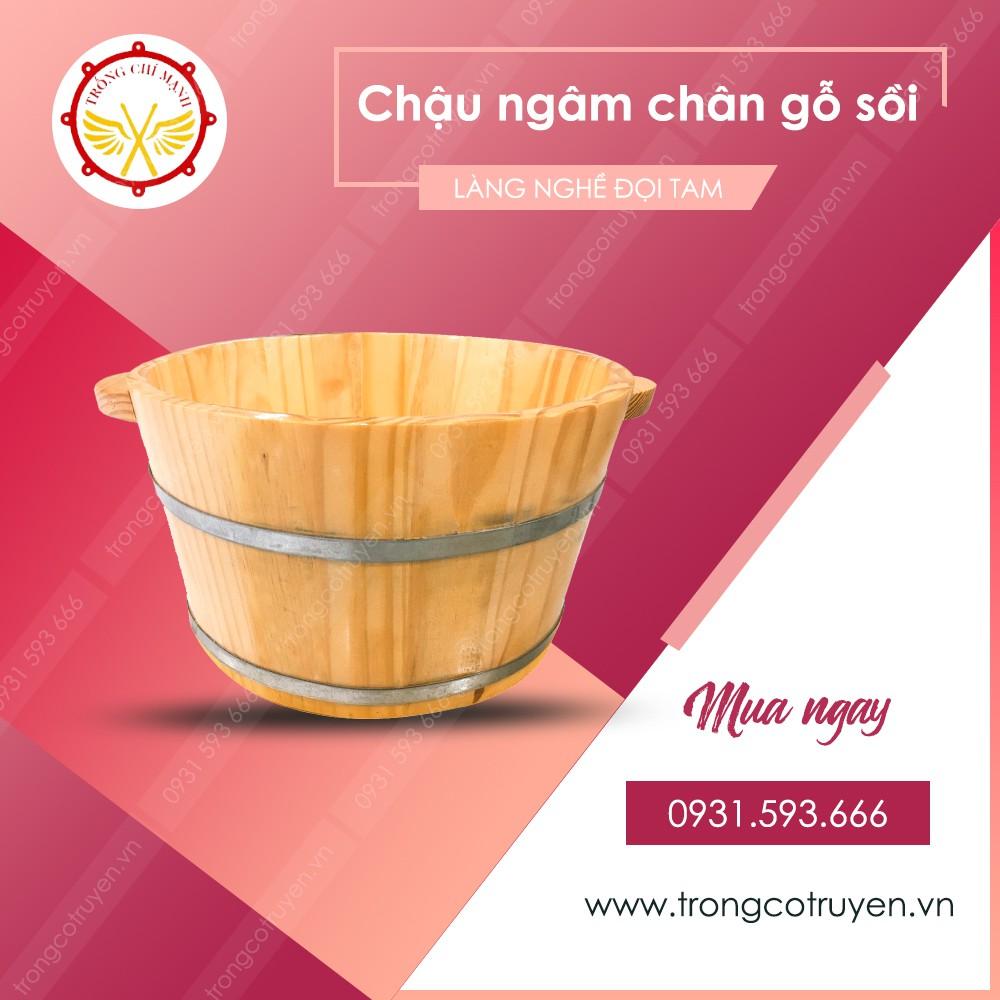 Chậu ngâm chân gỗ sồi CNC02