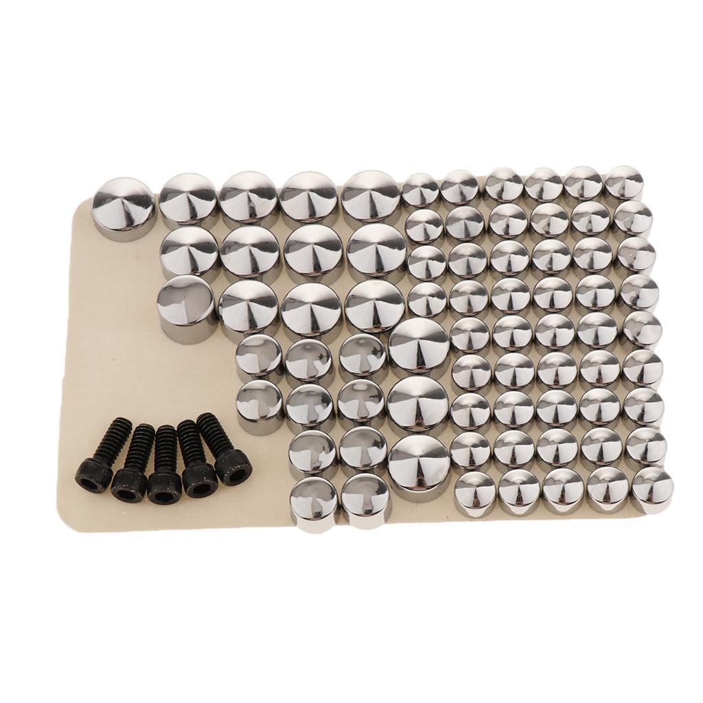 Solid Motorcycle Chrome ABS Toppers Caps Cover for FLT/