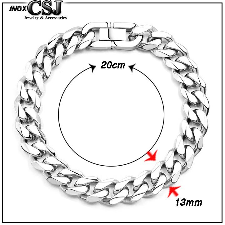 LẮC TAY LẶC ĐƠN INOX 13LY VÁC CẠNH CAO CẤP đẹp, không đen