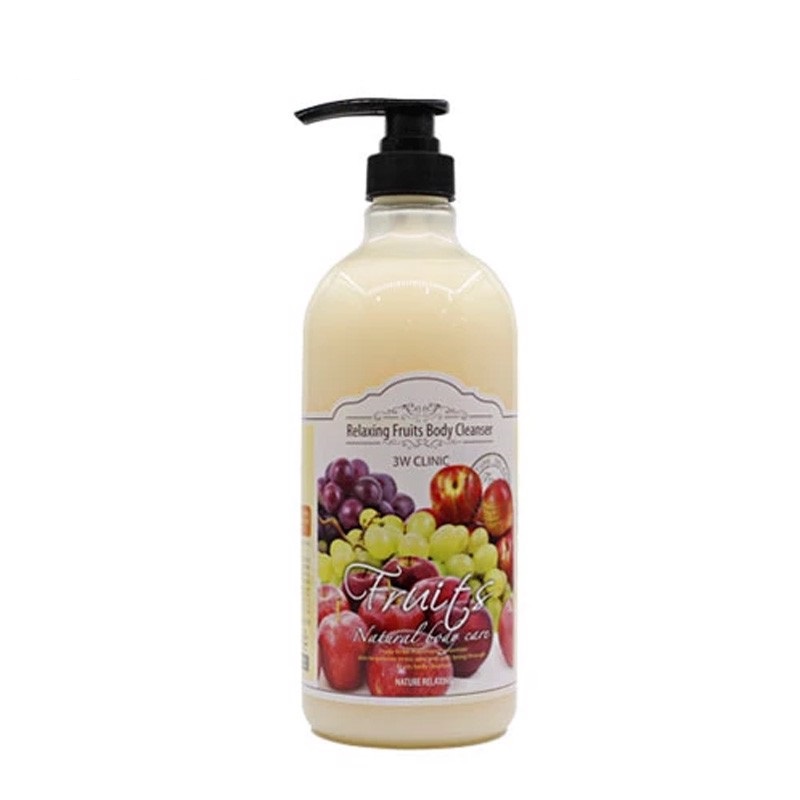 Sữa tắm tinh chất hương trái cây tổng hợp 3W CLINIC RELAXING BODY CLEANSER FRUITS