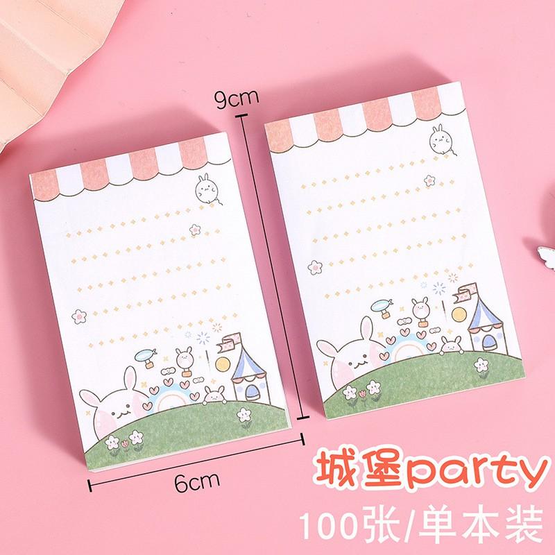 GIẤY NOTE GHI CHÚ HÌNH ĐÁNG YÊU - GIẤY GHI CHÚ PHONG CÁCH HÀN QUỐC 100 tờ