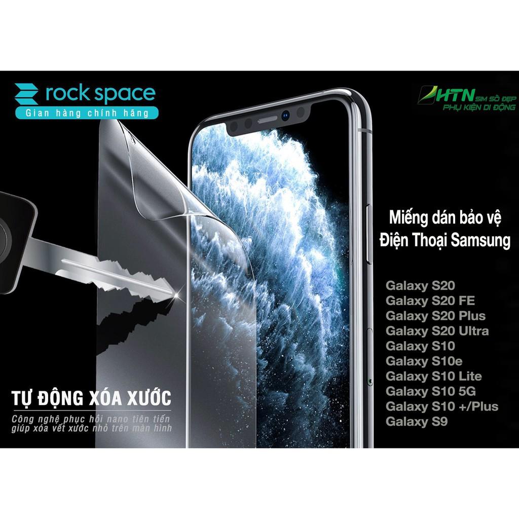 Miếng dán cao cấp Rock Space cho samsung galaxy S20 S10 S9 FE +/Plus Ultra dán màn hình/ dán mặt sau lưng hydrogel trong suốt, bảo vệ mắt, phục hồi vết xước nhỏ - Hàng chính hãng