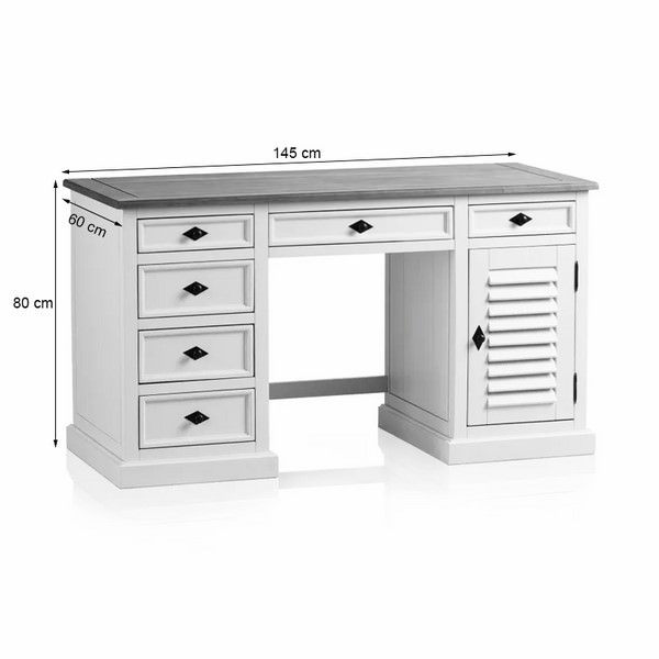 Bàn làm việc Shutter gỗ sồi