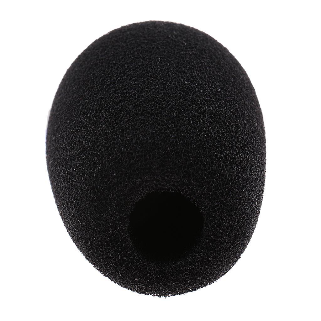 4Pcs Microphone Headset Grill Windscreen Sponge Foam Black Mic Covers