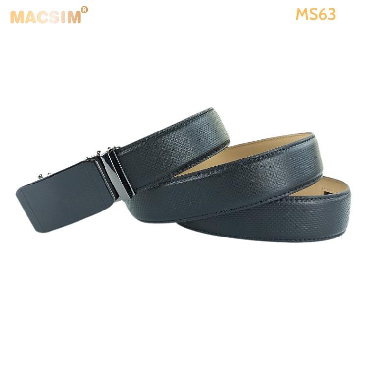 Thắt lưng nam -Dây nịt nam da thật cao cấp nhãn hiệu Macsim MS63
