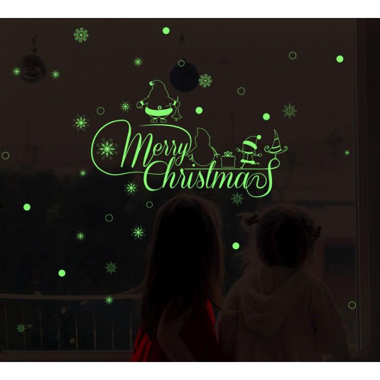 Decal trang trí noel phát sáng trong đêm - Dạ Quang