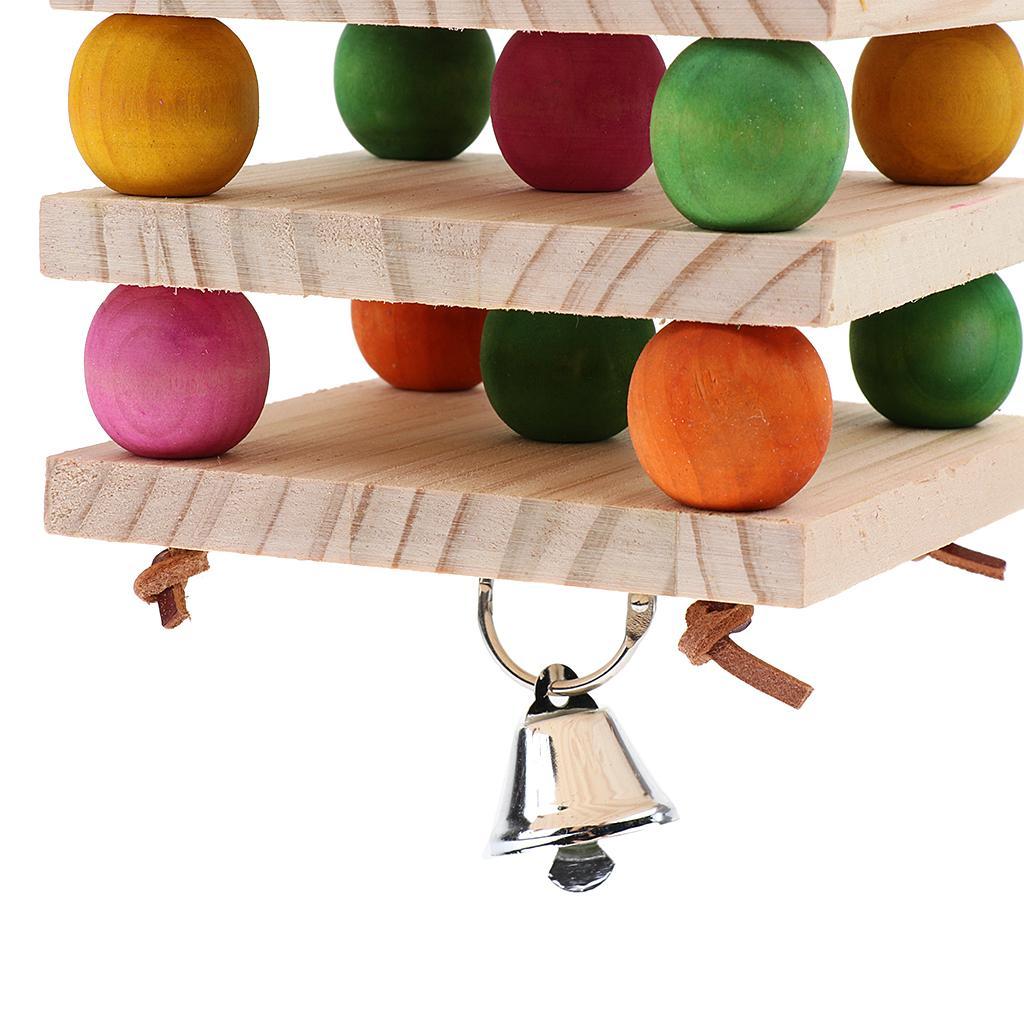 Wooden Hanging Chew Toys Bird Parrot Chewing Toy Teeth Care Treat and Chew
