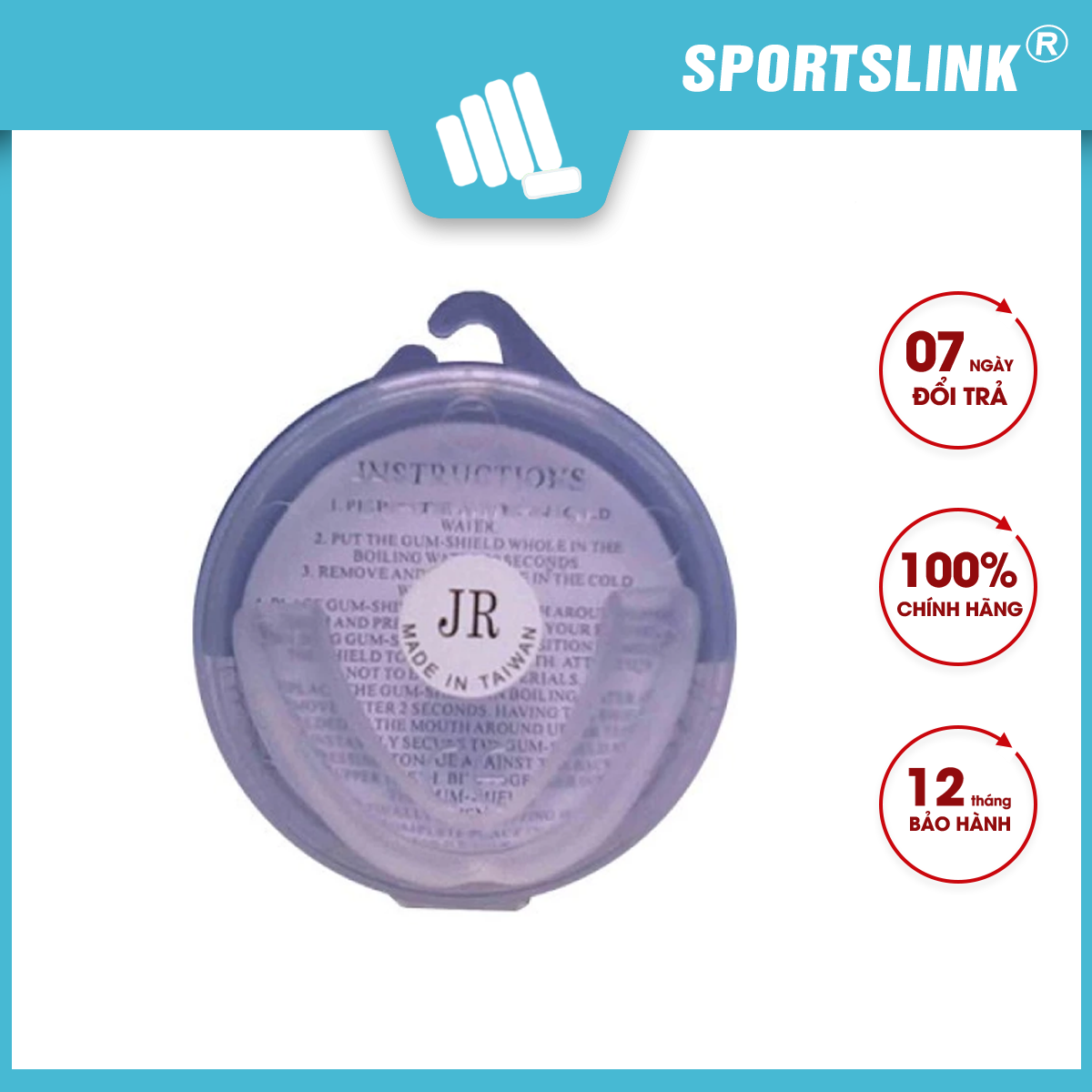 Bảo hộ răng loại 1 trong suốt JR cao cấp Sportslink