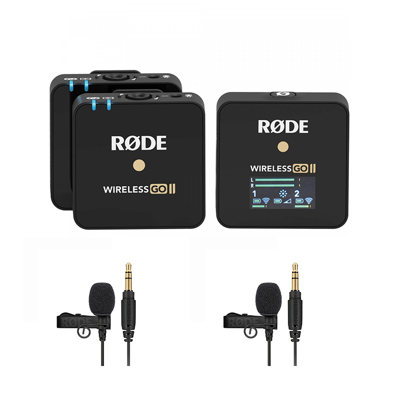 Combo Microphone Rode Wireless Go II ( 2 phát và 1 thu ) kèm 2 Miro cài áo Rode Lavalier Go - Hàng chính hãng