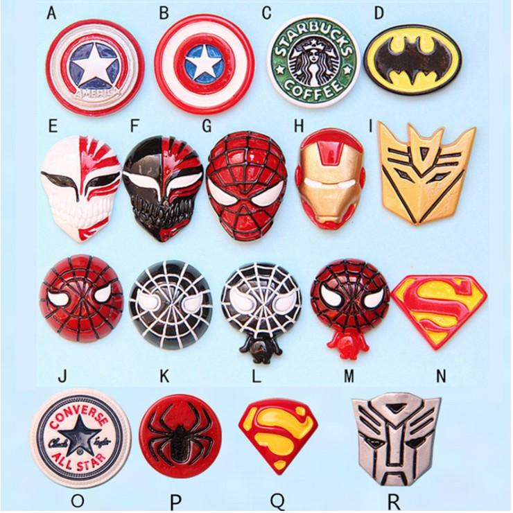 *HN* Charm mặt nạ các hero Marvel Avenger và Anime Tokyo Ghoul cho các bạn trang trí dép Crocs, điện thoại, DIY