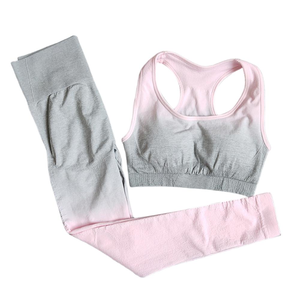 Women 2 Pieces Tracksuit Sports Bra Legging Pants Yoga Set Outfit