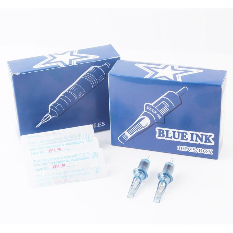 Kim máy pen loại xịn M1, RM, RL Blue Ink Needles - Hộp 10 chiếc
