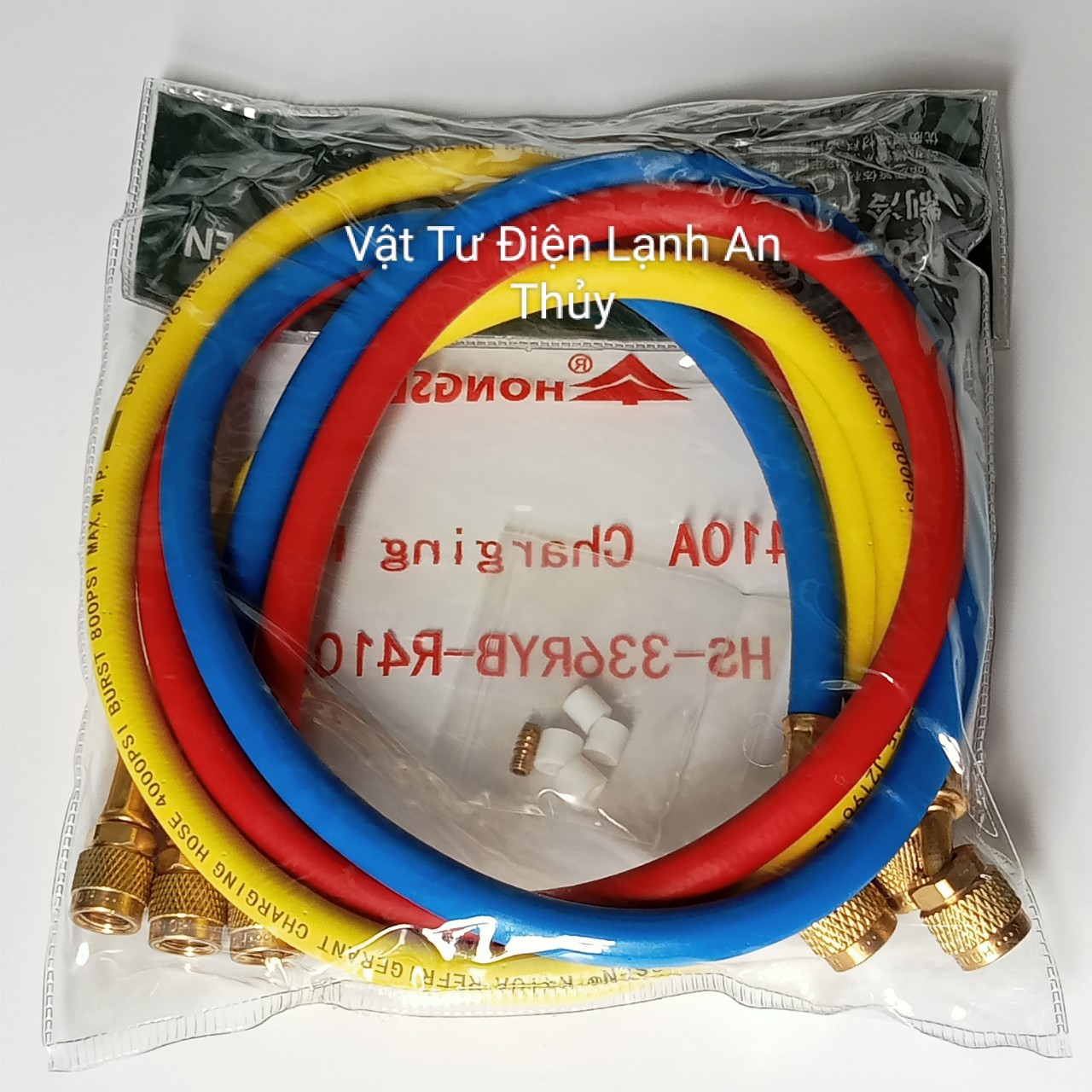 Dây nạp gas máy lạnh điều hòa HONGSEN R410 bộ 3 sợi - Bộ 3 dây nạp gas Hongsen - Bộ 3 dây sạc gas Máy Lạnh điều hòa R410