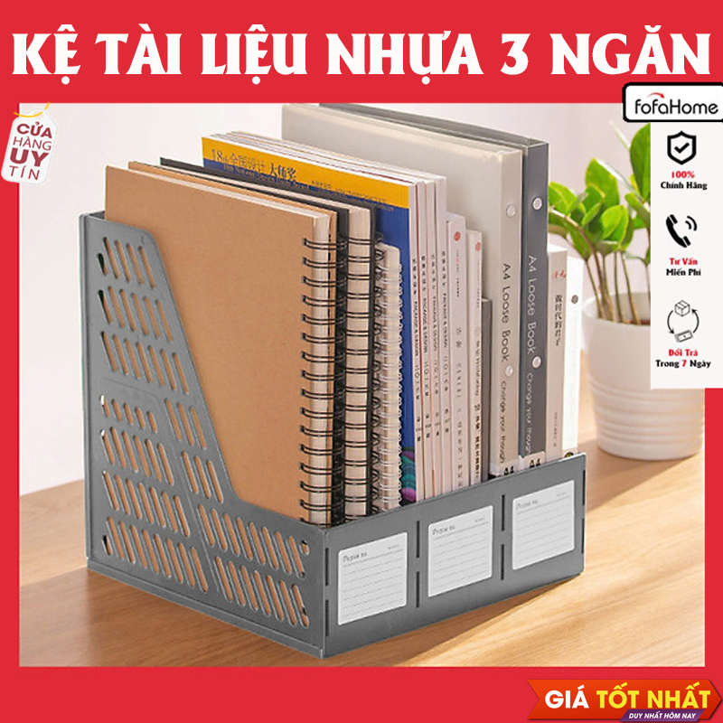 Kệ Đựng Tài Liệu Để Bàn A4 Văn Phòng Phẩm 3 Ngăn Nhựa - Khay Kệ Đựng Tài Liệu Hồ Sơ Văn Phòng Tiện Lợi - Decor Bàn Học