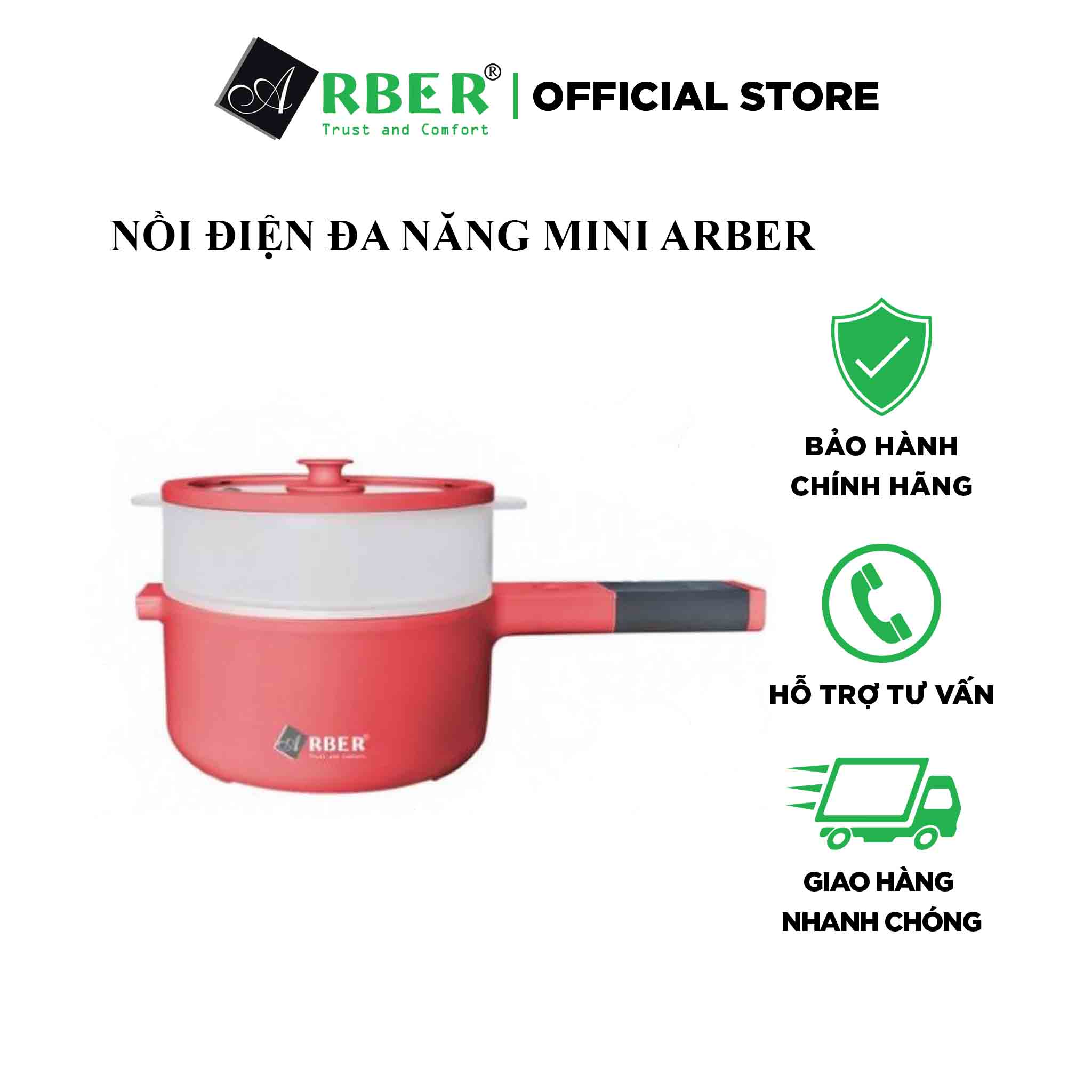 Nồi điện mini đa năng Arber hàng nhập khẩu Đức chính hãng.