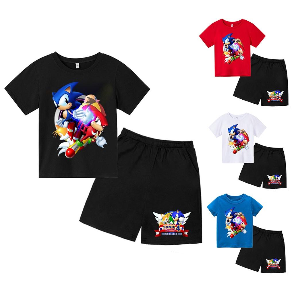 Áo Quần trẻ em  sonic xanh đỏ  siêu cool , King Cotton