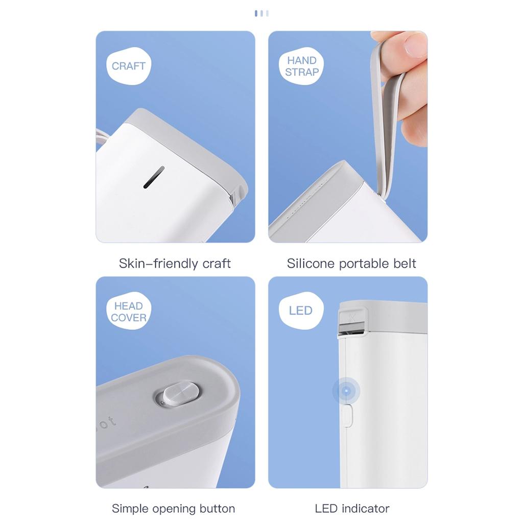 Portable Wireless Thermal Label Printer With 1 Roll White 15x30mm Paper