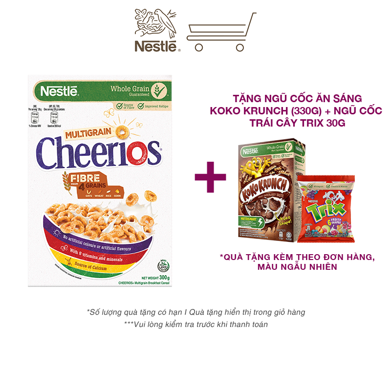 [Quà tặng tháng 12 -  Mua 1 tặng 1 Gift] Ngũ cốc ăn sáng CHEERIOS (Hộp 300g)